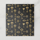 Seamless Pattern with Golden Keys Plaatskaartje (Buitenkant ongevouwen)