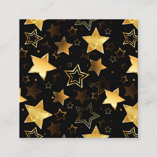 Seamless pattern with Golden Stars Aanbevelingskaartje (Voorkant)