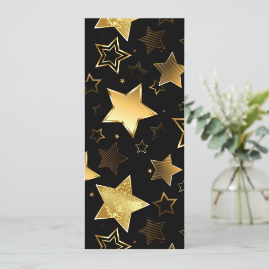 Seamless pattern with Golden Stars Aankondiging (Staand voorkant)