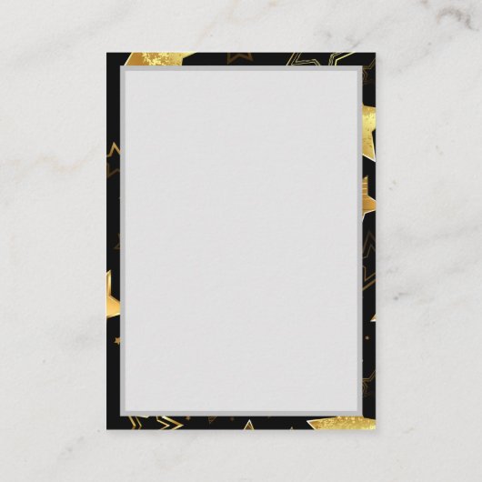 Seamless pattern with Golden Stars Advieskaart (Achterkant)