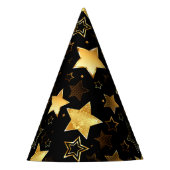 Seamless pattern with Golden Stars Feesthoedjes (Voorkant)