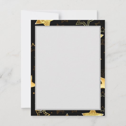 Seamless pattern with Golden Stars Notitiekaartje (Achterkant)