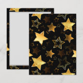 Seamless pattern with Golden Stars Notitiekaartje (Voorkant / Achterkant)