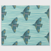 Seamless pattern with hand drawn bird buletive sil cadeaupapier (Vlak)