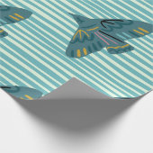 Seamless pattern with hand drawn bird buletive sil cadeaupapier (Hoek)