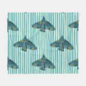 Seamless pattern with hand drawn bird buletive sil fleece deken (Voorkant (Horizontaal))