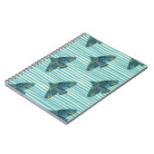 Seamless pattern with hand drawn bird buletive sil notitieboek (Linkerzijde)