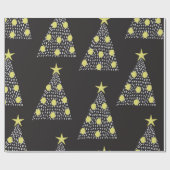 Seamless pattern with hand drawn Christmas trees i Cadeaupapier (Vlak)