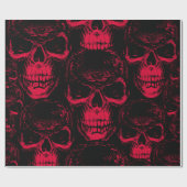 Seamless pattern with hand-drawn sinister human sk cadeaupapier (Vlak)