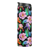 Seamless pattern with Iris and Peony flowers, Wate Thermosbeker (Geroteerd rechts)