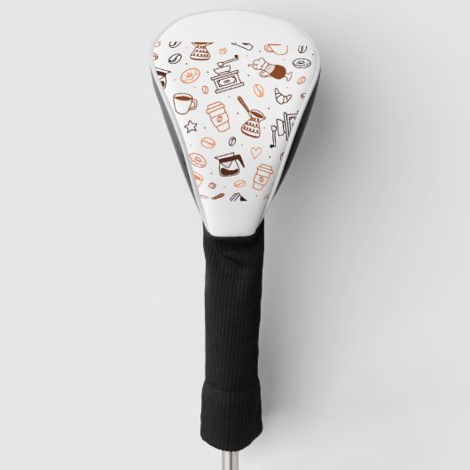 seamless pattern with kluis doodles golfheadcover (Voorkant)