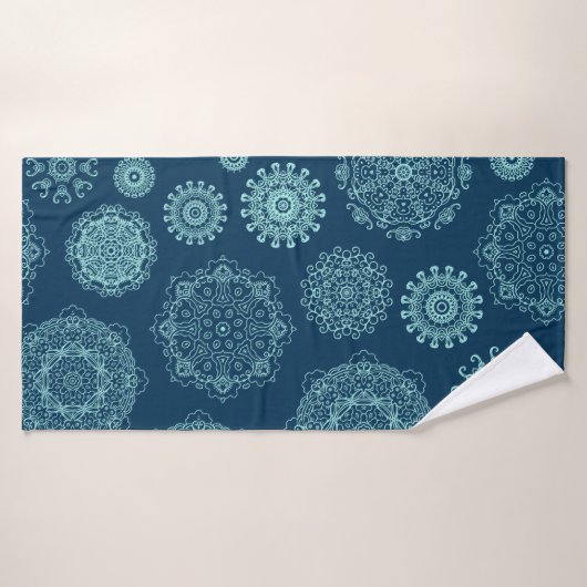 Seamless pattern with laced snowflakespattern, ara badhanddoek (Badhanddoek)