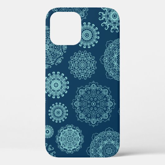 Seamless pattern with laced snowflakespattern, ara Case-Mate iPhone case (Achterkant)