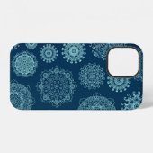 Seamless pattern with laced snowflakespattern, ara iPhone hoesje (Achterkant horizontaal)