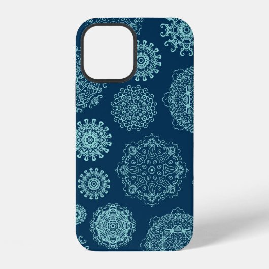 Seamless pattern with laced snowflakespattern, ara iPhone hoesje (Achterkant)