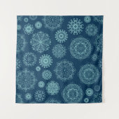 Seamless pattern with laced snowflakespattern, ara wandkleed (Voorkant)