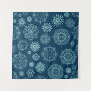 Seamless pattern with laced snowflakespattern, ara wandkleed