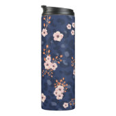 Seamless pattern with leopard skin and pink small thermosbeker (Geroteerd rechts)