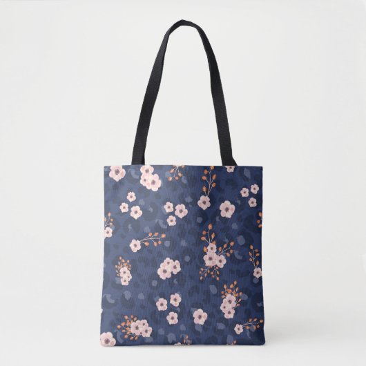 Seamless pattern with leopard skin and pink small tote bag (Voorkant)