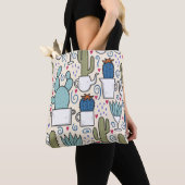 Seamless pattern with llama, cactus hand drawn des tote bag (Dichtbij)