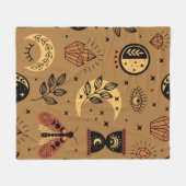 seamless pattern with magical elements fleece deken (Voorkant (Horizontaal))