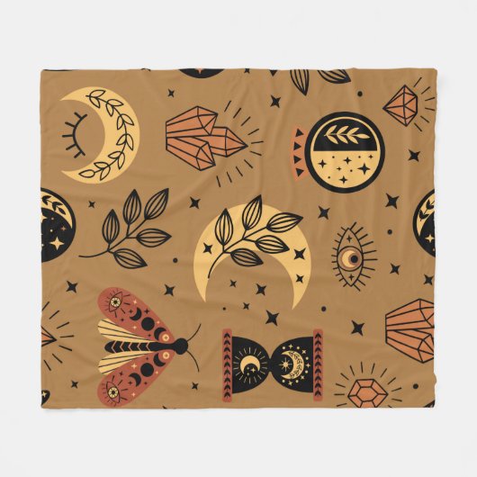 seamless pattern with magical elements fleece deken (Voorkant (Horizontaal))