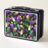 Seamless Pattern with Mardi Gras feathers (Achterkant)