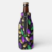 Seamless Pattern with Mardi Gras feathers Flesjeskoeler (Fles Achterkant)