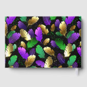 Seamless Pattern with Mardi Gras feathers Gastenboek (Achterkant)