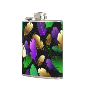 Seamless Pattern with Mardi Gras feathers Heupfles (Links)