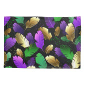 Seamless Pattern with Mardi Gras feathers Kussensloop (Achterkant-Links)