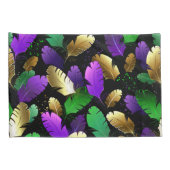 Seamless Pattern with Mardi Gras feathers Kussensloop (Achterkant-Rechts)