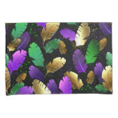 Seamless Pattern with Mardi Gras feathers Kussensloop (Voorkant-Rechts)