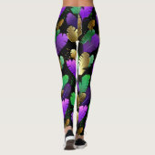 Seamless Pattern with Mardi Gras feathers Leggings (Achterkant)