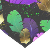 Seamless Pattern with Mardi Gras feathers Medium Tafelloper (Hoek)