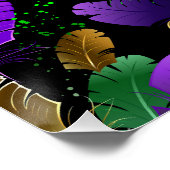 Seamless Pattern with Mardi Gras feathers Perfect Poster (Hoek)