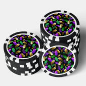 Seamless Pattern with Mardi Gras feathers Poker Chips (Opstapeling)