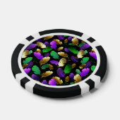 Seamless Pattern with Mardi Gras feathers Poker Chips (Enkel)