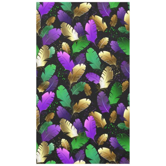 Seamless Pattern with Mardi Gras feathers Tafelkleed (Voorkant)