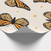 Seamless pattern with monarch butterflies. Contemp Cadeaupapier (Hoek)