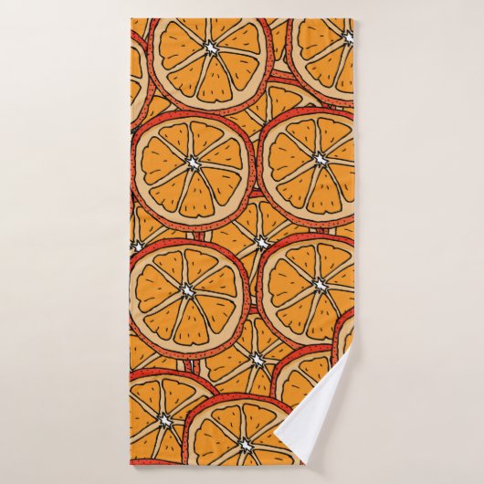 Seamless pattern with orange. Endless texture Badhanddoek (Badhanddoek)
