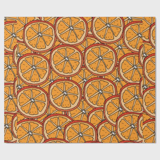 Seamless pattern with orange. Endless texture Cadeaupapier (Vlak)
