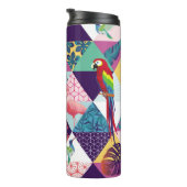 seamless pattern with Parrot, Toucans, Hummingbird Thermosbeker (Geroteerd rechts)