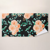 Seamless Pattern with Peach and Orange with Englis Badhanddoek (Badhanddoek)