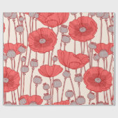 Seamless pattern with poppies.  cadeaupapier (Vlak)