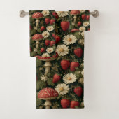Seamless Pattern with Red Fly Agaric and Flowers Bad Handdoek (Insitu)