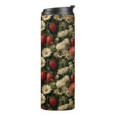 Seamless Pattern with Red Fly Agaric and Flowers Thermosbeker (Gedraaid links)