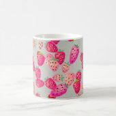 Seamless pattern with ripe strawberry. Hand drawn Koffiemok (Center)