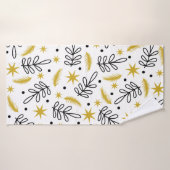 Seamless pattern with snowflakes and fir branches. badhanddoek (Badhanddoek)
