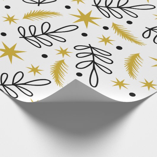 Seamless pattern with snowflakes and fir branches. cadeaupapier (Hoek)